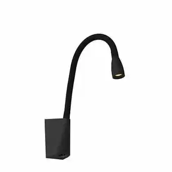 Leen Bakker Lucide bedlamp Galen LED - zwart - Leen Bakker aanbieding