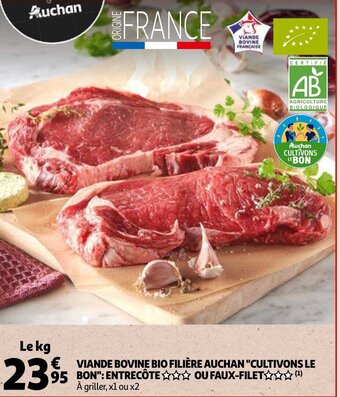 Auchan Viande bovine bio filiere le kg aanbieding