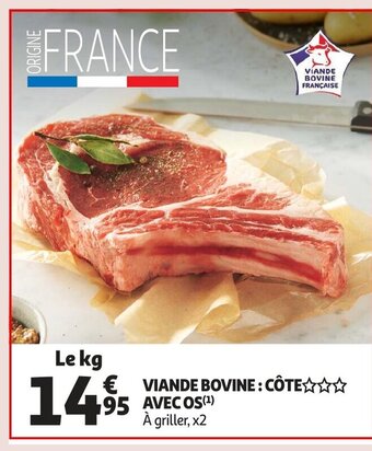 Auchan Cote avec os le kg aanbieding