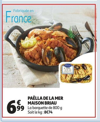 Auchan Paella de la mer maison briau 800g aanbieding