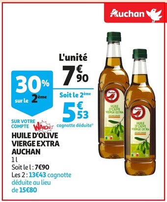 Auchan Huile d'olive vierge extra 1L aanbieding