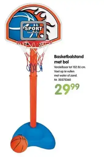 Basketbalstand met bal 152 (h) cm