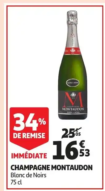Auchan Champagne montaudon 75cl aanbieding