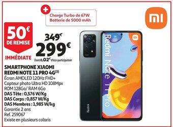 Auchan Xiaomi Redmi note 11 pro 4G smartphone aanbieding