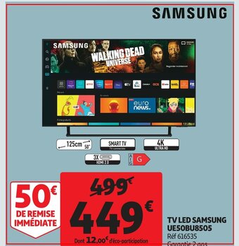 Auchan Samsung TV LED UE50BU8505 aanbieding