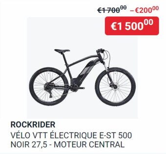 Rockrider Velo VTT Electrique E-ST 500 Noir 27,5 - Moteur Central