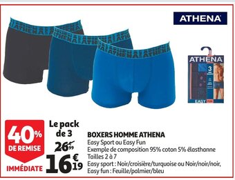 Athena boxers homme le pack de 3