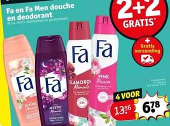 Kruidvat Fa en fa men douche en deodorant aanbieding