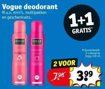 Kruidvat Vogue deodorant aanbieding