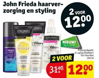 Kruidvat John frieda haarver- zorging en styling aanbieding