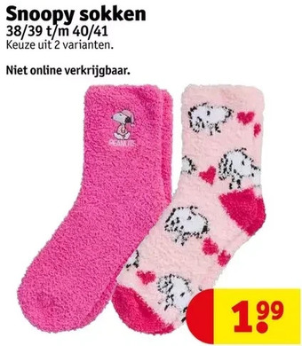 Kruidvat Snoopy sokken aanbieding