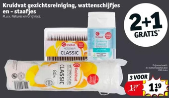 Kruidvat Kruidvat gezichtsreiniging, wattenschijfjes en-staafjes aanbieding