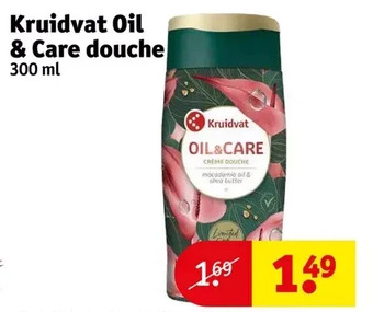 Kruidvat Kruidvat oil & care douche- 300 ml aanbieding