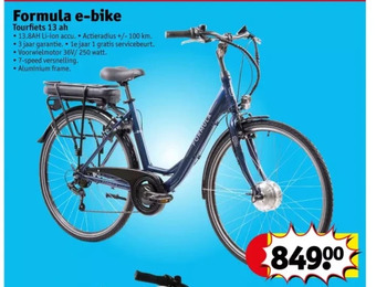 Formula e-bike tourfiets 13 ah