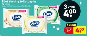 Kruidvat Edet vochtig toiletpapier 42 stuks aanbieding