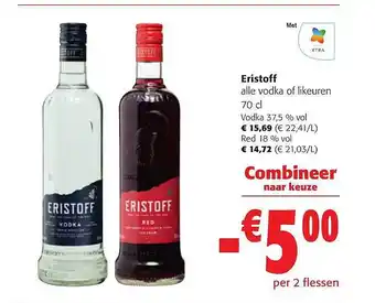 Colruyt Eristoff vodka of likeuren aanbieding