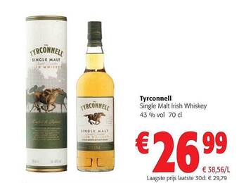 Colruyt Tyrconnell single malt irish whiskey aanbieding