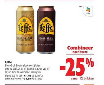 Colruyt Leffe blond of bruin aanbieding