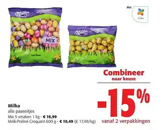 Colruyt Milka paaseitjes aanbieding