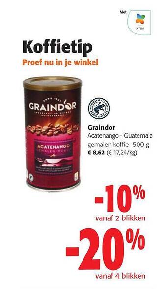 Colruyt Graindor gemalen koffie aanbieding