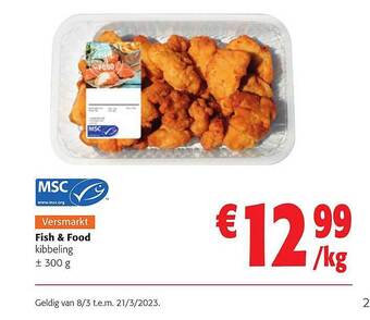 Colruyt Fish & food kibbeling aanbieding