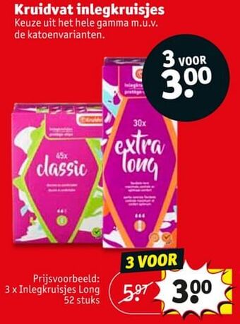 Kruidvat Kruidvat inlegkruisjes aanbieding