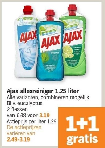 Albert Heijn Ajax allesreiniger 1.25 liter aanbieding