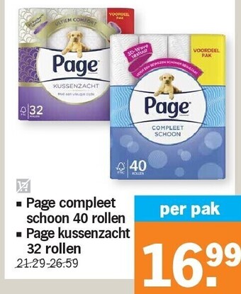 Albert Heijn Page compleet schoon 40 rollen aanbieding