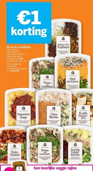 Albert Heijn Ah verse maaltijden aanbieding