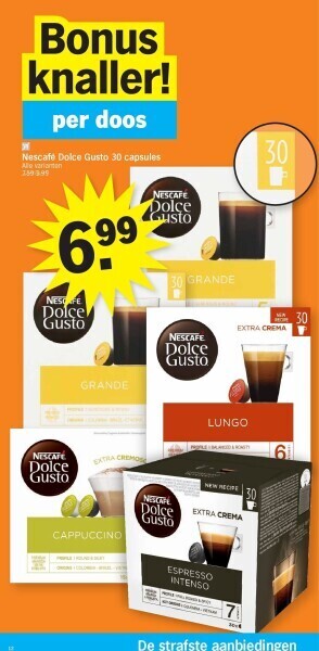 Albert Heijn Nescafé dolce gusto 30 capsules aanbieding