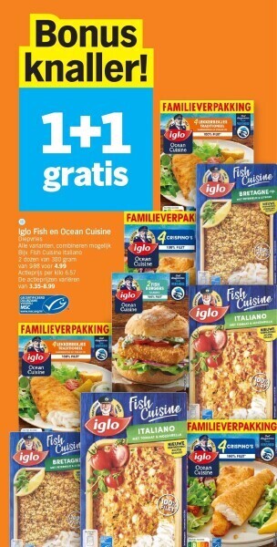 Albert Heijn Iglo fish en ocean cuisine aanbieding