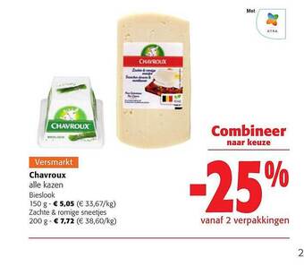 Colruyt Chavroux kazen aanbieding
