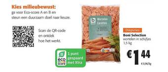 Colruyt Boni selection wortelen in schijfjes aanbieding