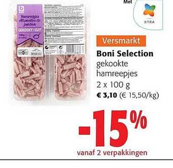 Colruyt Boni selection gekookte hamreepjes aanbieding