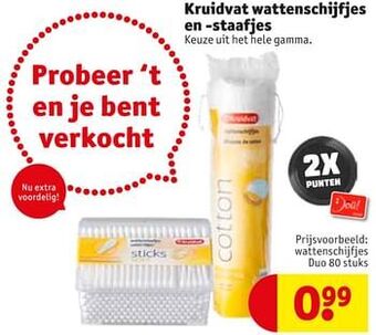 Kruidvat Wattenschijfjes duo aanbieding