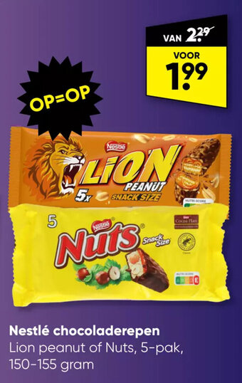 Big Bazar Nestle chocoladerepen aanbieding