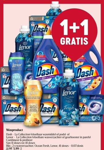 Delhaize Wasproduct dash aanbieding