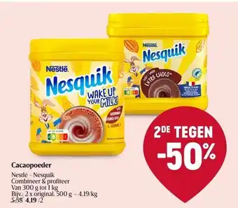 Delhaize Cacaopoeder nestlé aanbieding