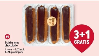 Delhaize Eclairs met chocolade aanbieding