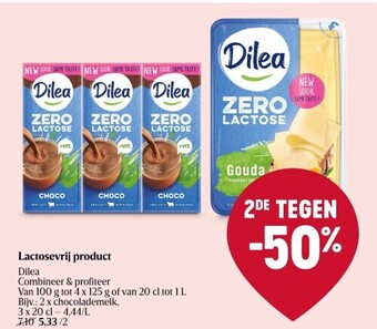 Delhaize Lactosevrij product dilea aanbieding