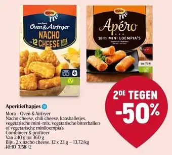 Delhaize Aperitiefhapjes mora aanbieding