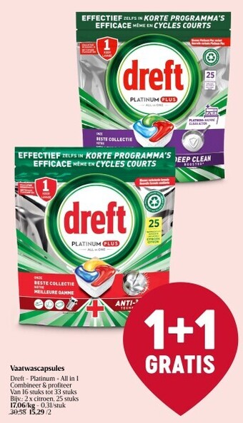 Delhaize Vaatwascapsules dreft aanbieding