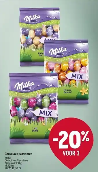Delhaize Chocolade paaseieren milka aanbieding