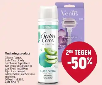 Delhaize Ontharingsproduct gillette aanbieding