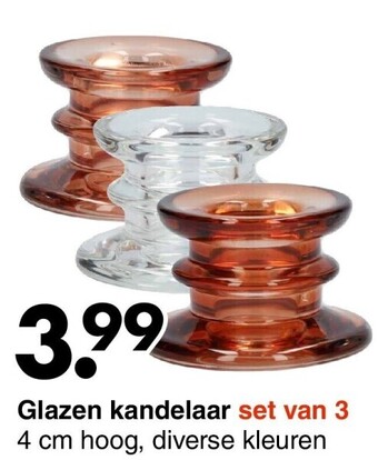 Glazen kandelaar
