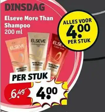Kruidvat Elseve more than shampoo aanbieding