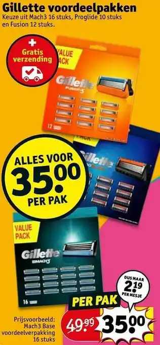 Kruidvat Mach3 base voordeelverpakking aanbieding