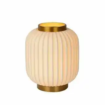 Leen Bakker Lucide tafellamp Gosse - wit - Ø19,5 cm - Leen Bakker aanbieding