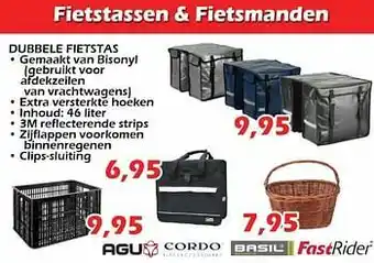 Fietstassen + fietsmanden