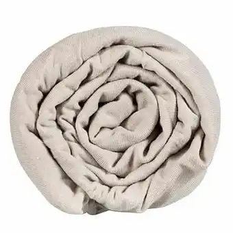 Leen Bakker Hoeslaken Jersey - taupe - 160x200 cm - Leen Bakker aanbieding